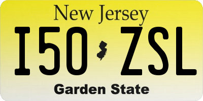 NJ license plate I50ZSL