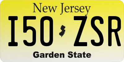 NJ license plate I50ZSR