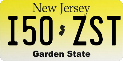 NJ license plate I50ZST