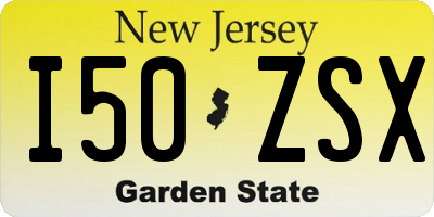 NJ license plate I50ZSX