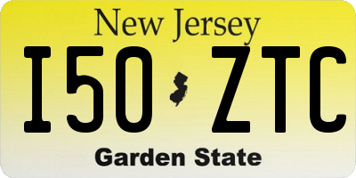 NJ license plate I50ZTC