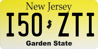 NJ license plate I50ZTI
