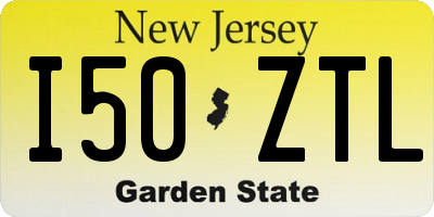 NJ license plate I50ZTL