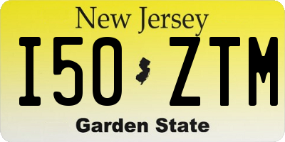 NJ license plate I50ZTM