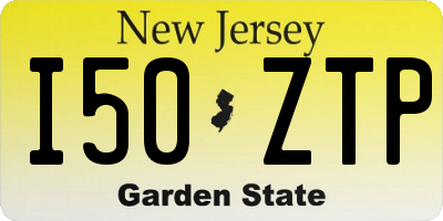 NJ license plate I50ZTP