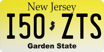 NJ license plate I50ZTS