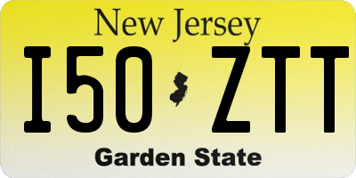 NJ license plate I50ZTT
