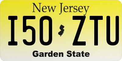 NJ license plate I50ZTU