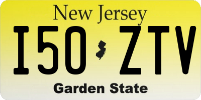 NJ license plate I50ZTV