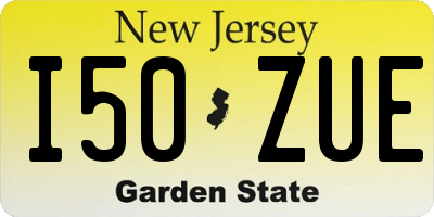 NJ license plate I50ZUE