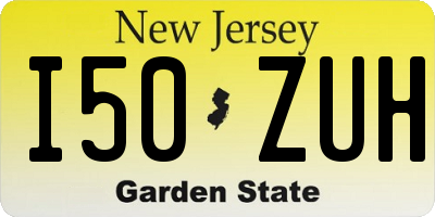 NJ license plate I50ZUH
