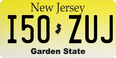NJ license plate I50ZUJ