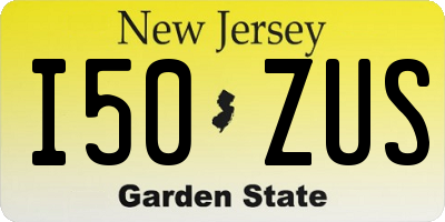 NJ license plate I50ZUS