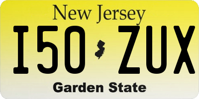 NJ license plate I50ZUX