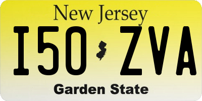 NJ license plate I50ZVA