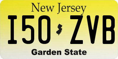 NJ license plate I50ZVB