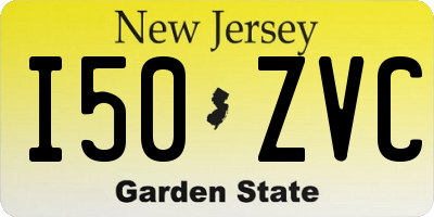 NJ license plate I50ZVC