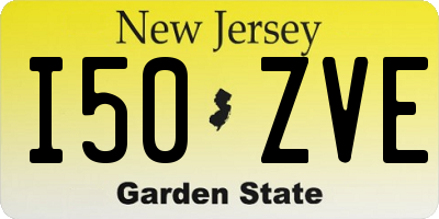 NJ license plate I50ZVE