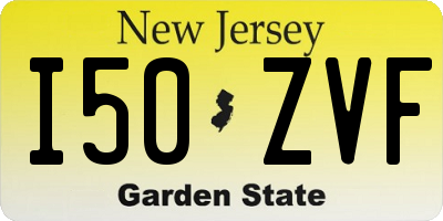 NJ license plate I50ZVF