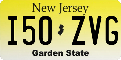NJ license plate I50ZVG