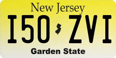 NJ license plate I50ZVI