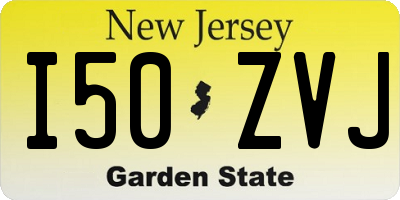 NJ license plate I50ZVJ