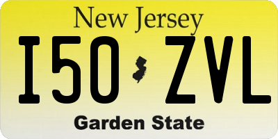 NJ license plate I50ZVL