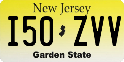 NJ license plate I50ZVV