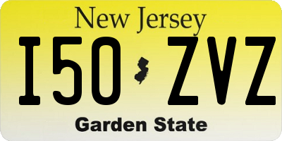 NJ license plate I50ZVZ