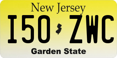 NJ license plate I50ZWC