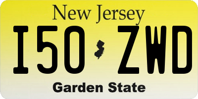NJ license plate I50ZWD