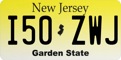 NJ license plate I50ZWJ