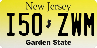 NJ license plate I50ZWM