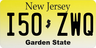 NJ license plate I50ZWQ