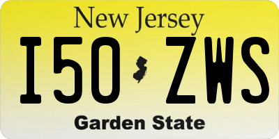NJ license plate I50ZWS