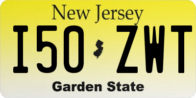 NJ license plate I50ZWT