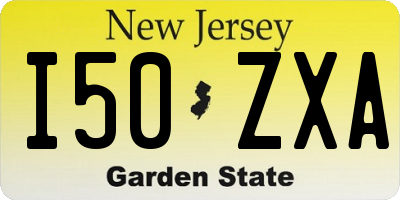 NJ license plate I50ZXA