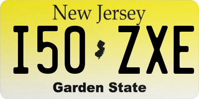 NJ license plate I50ZXE