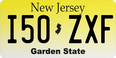 NJ license plate I50ZXF