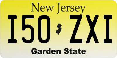 NJ license plate I50ZXI
