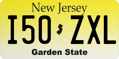 NJ license plate I50ZXL