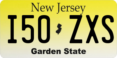 NJ license plate I50ZXS