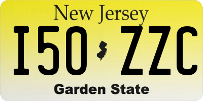 NJ license plate I50ZZC