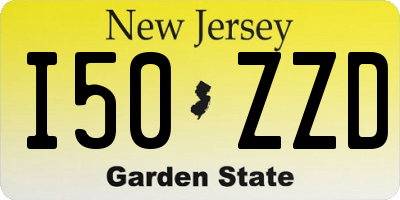 NJ license plate I50ZZD
