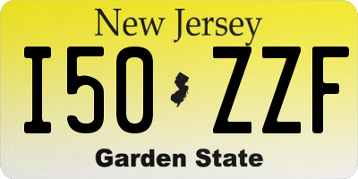 NJ license plate I50ZZF