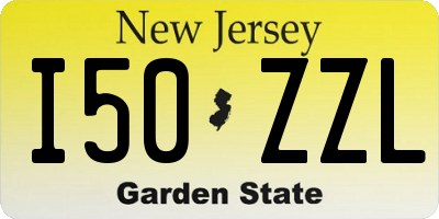 NJ license plate I50ZZL
