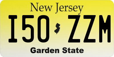 NJ license plate I50ZZM