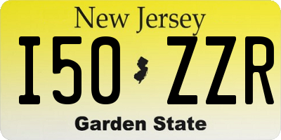 NJ license plate I50ZZR