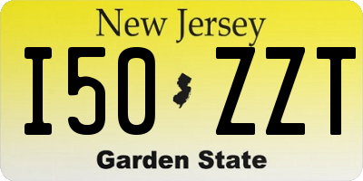 NJ license plate I50ZZT