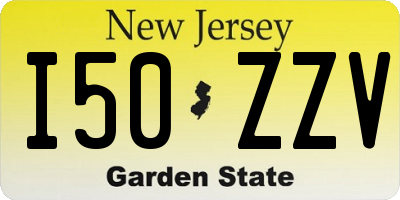 NJ license plate I50ZZV